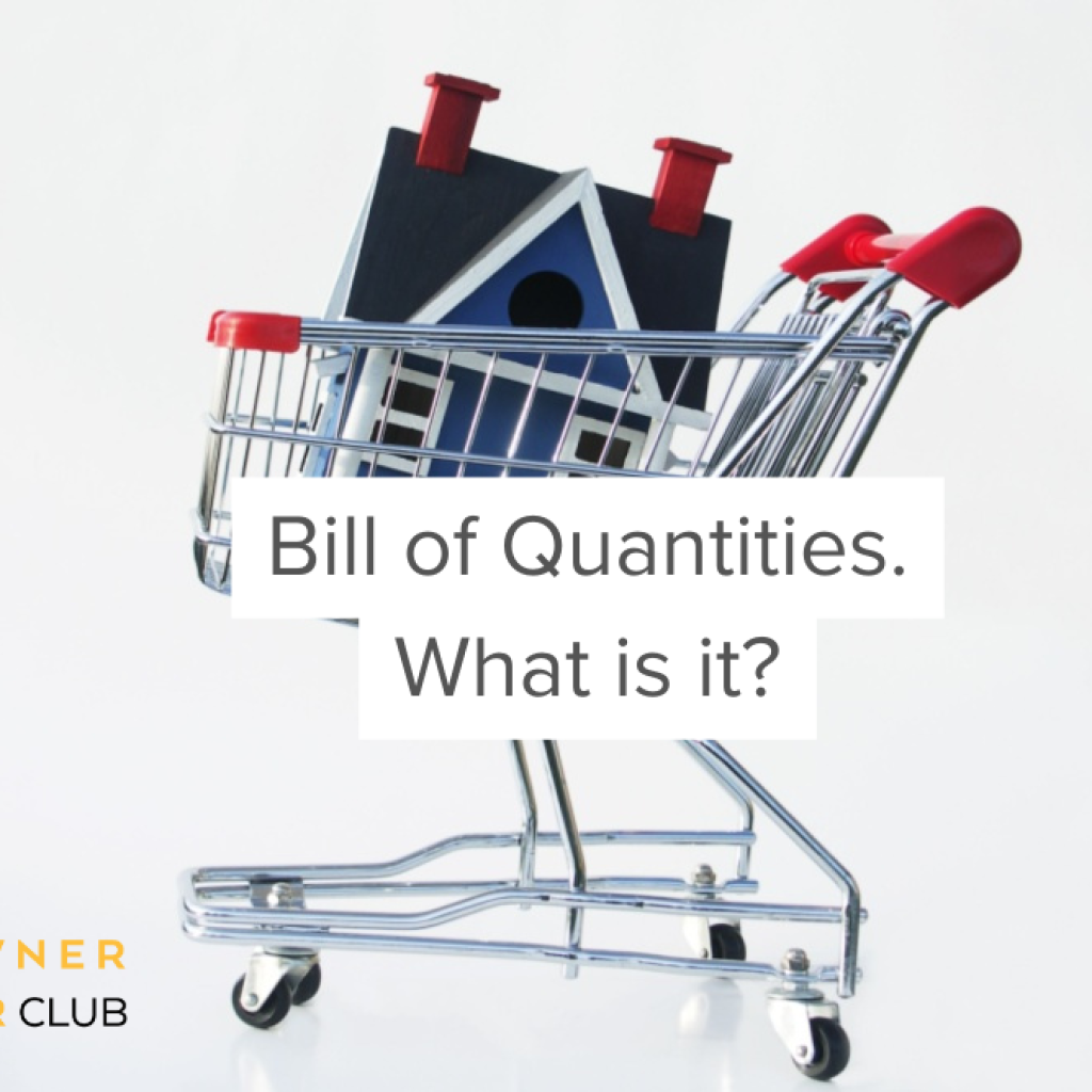 What is a Bill of Quantities